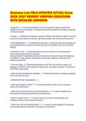 Business Law FBLA UPDATED ACTUAL Exam&NewLine;2026&sol;2027 NEWEST VERIFIED QUESTIONS&NewLine;WITH DETAILED ANSWERS&NewLine;
