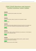 FDOT EXAM Questions and Answers&NewLine;Verified Solutions Latest Update
