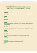 FDOT EXAM Questions and Answers&NewLine;Verified Solutions Latest Update