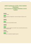 FDOT Earthwork LEVEL TEST PAPER&NewLine;Questions&NewLine;and Answers Verified Solutions Latest&NewLine;Update
