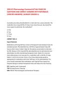 ATI Pharmacology Proctored ACTUAL EXAM 242 QUESTIONS AND CORRECT ANSWERS WITH RATIONALES FULL 2026&sol;2027 FREQUENTLY MOST TESTED QUESTIONS AND 100&percnt; ACCURATE FROM PAST PAPERS &vert; GRADED A&plus;&comma; REVIEWED AND UPDATED &vert; 100&percnt; GUARANTEE PASS &vert; LATEST EXAM AND NEWEST VE
