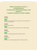 FDOT Earthwork LEVEL 1&NewLine;Comprehensive&NewLine;Certification EXAM Questions and&NewLine;Answers&NewLine;Verified Solutions Latest Update
