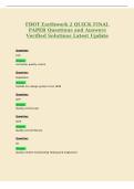 FDOT Earthwork 2 QUICK FINAL&NewLine;PAPER Questions and Answers&NewLine;Verified Solutions Latest Updat