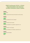 FDOT Earthwork LEVEL 1 FINAL&NewLine;Exam Questions and Answers&NewLine;Verified Solutions Latest Update