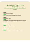 FDOT Earthwork LEVEL 1 EXAM&NewLine;Questions&NewLine;and Answers Verified Solutions Latest&NewLine;Update