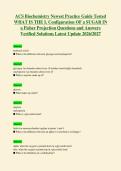 1028 ACS Biochemistry Newest Practice Guide Tested WHAT IS THE L Configuration OF a SUGAR IN a Fisher Projection Questions and Answers Verified Solutions Latest&NewLine;Update 2026&sol;2027