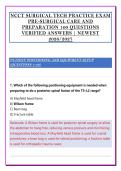 NCCT SURGICAL TECH PRACTICE EXAM &NewLine;PRE-SURGICAL CARE AND &NewLine;PREPARATION 100 QUESTIONS  &NewLine;VERIFIED ANSWERS &vert; NEWEST &NewLine;2026&sol;2027