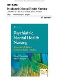 Test Bank for Psychiatric Mental Health Nursing&colon; Concepts of Care in Evidence-Based Practice&comma; 9th Edition&comma; by Mary C&period; Townsend Karyn I&period; Morgan