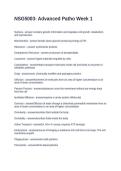 NSG5003- Advanced Patho Week 1&period; Questions and Answers
