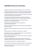NSG5003 Endocrine disorders&period; Questions with Accurate Answers