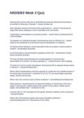 NSG5003 Week 3 Quiz&period; Questions with Complete Solutions