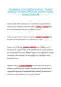 Foundations of Nursing Practice Exam 1 Newest &NewLine;2026&sol;2027 Questions and Correct Detailed Answers &NewLine;Already Graded A&plus; 