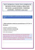 NCCT SURGICAL TECH &lpar;TS-C&rpar; COMPLETE &NewLine;REVIEW STUDY GUIDE & PRACTICE &NewLine;OUTLINE 100 QUESTIONS  VERIFIED &NewLine;ANSWERS &vert; NEWEST 2026&ndash;2027