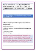 NCCT SURGICAL TECH &lpar;TS-C&rpar; EXAM &NewLine;2026-2027 REAL EXAM PRACTICE 100 &NewLine;QUESTIONS WITH VERIFIED ANSWERS