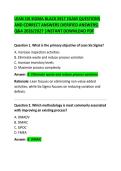 Lean Six Sigma Black Belt Exam Questions and Correct Answers &ndash; 100 Practice Questions