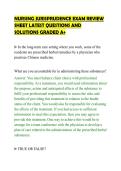 NURSING&lowbar;JURISPRUDENCE&lowbar;EXAM&lowbar;REVIEW&lowbar;SHEET&lowbar;LATEST&lowbar;QUESTIONS&lowbar;AND&lowbar;SOLUTIONS&period;pdf