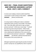 NUR 202 Final Exam Study Guide &vert; Nursing Research & NCLEX-RN Prep Questions&NewLine;