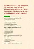 NBME CBSE &lpar;USMLE Step 1&rpar; Simplified Test Bank Latest Exam 2026&sol;2027&vert;&NewLine;A Comprehensive Review of 931 Practice Questions and Multichoice Answers with Detailed Rationales&vert; Already Graded A&plus;&NewLine;