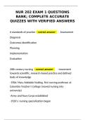 NUR 202 Exam 1 Complete Question Bank &vert; Nursing Fundamentals & Critical Thinking Guide&NewLine;