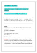 SSI ITC FINAL EXAM 2026&NewLine;ALL QUESTIONS AND CORRECT ANSWERS &vert; LATEST &NewLine;VERSION&NewLine;Instructor Training Course &lpar;ITC&rpar; &ndash; Already Graded A&plus;
