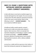 nur 211 exam 1 informatics and nursing practice questions with verified answers&NewLine;