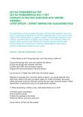 CDV DA FUNDAMENTALS TEST&NewLine;CDV DA FUNDAMENTALS DAY 2 TEST&NewLine;COMPLETE 70 PRACTICE QUESTIONS WITH VERIFIED ANSWERS&vert; &NewLine;LATEST UPDATE &vert; EXPERT VERIFIED FOR GUARANTEED PASS&NewLine;