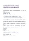 NUR 202 EXAM 3 PRACTICE QUESTIONS AND ANSWERS