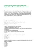Amazon Driver Training Exam &lpar;2026&sol;2027&rpar; &NewLine;Updated Exam Questions With Accurate Answers&NewLine;