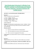 Intuit Bookkeeping Professional Certification Exam &NewLine;2026&sol;2027 Academic Year Bookkeeping and Financial &NewLine;Records Competency Assessment Questions with &NewLine;Verified Answers 
