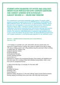 STUDENTS WITH DISABILITIES CST NYSTCE &lpar;060&rpar; 2026&sol;2027&NewLine;NEWEST EXAM PREPARATION WITH COMPLETE QUESTIONS AND CORRECT ANSWERS WITH RATIONALES &vert;&NewLine;ALREADY GRADED A&plus; &vert; BRAND NEW VERSION&excl;&excl;&NewLine;
