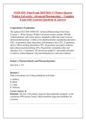 NURS 6521 Final Exam 2025&sol;2026 V3 Winter Quarter &NewLine;Walden University &vert; Advanced Pharmacology &ndash; Complete &NewLine;Exam with Accurate Questions & Answers 