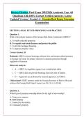 Barney Fletcher Final Exam 2025&sol;2026 Academic Year All &NewLine;Questions with 100&percnt; Correct Verified Answers &vert; Latest &NewLine;Updated Version &vert; Graded A&plus; Georgia Real Estate Licensing &NewLine;Examination