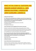 PANCE ACTUAL EXAM ALL QUESTIONS AND &NewLine;ANSWERS ALREADY GRADED A&plus;&period; 100&percnt; &NewLine;VERIFIED SOLUTIONS &vert; UPDATED PER &NewLine;LATEST GUIDELINES &vert; GRADED A&plus;