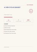 AC-HPAT Exam Actual Exam 2026&sol;2027 &ndash; 100&percnt; Verified Questions with Answers & Detailed Rationales &ndash; Pass Guaranteed &ndash; A&plus; Graded