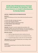 ATI RN Critical Thinking Entrance&sol;Exit Exam &NewLine;2025&sol;2026 Academic Year Questions &vert; 100&percnt; &NewLine;Correct Answers &vert; A&plus; Graded Verified Questions &NewLine;for Nursing Students