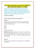 ACS Analytical Chemistry Exam &lpar;Latest 2026&sol;2027&rpar; &ndash; &NewLine;Q&A with Expert Solutions &vert; A&plus; Graded 