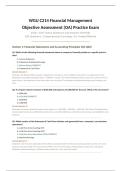WGU C214 FINANCIAL MANAGEMENT OA ACTUAL 2026&sol;2027 &vert; Verified Questions & Answers &vert; Pass the Objective Assessment &vert; Pass Guaranteed - A&plus; Graded&NewLine;&NewLine;