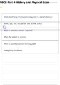 NBCE Part IV History and Physical Examination Study Guide