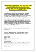 NR 568 Advanced Pharmacology for AGPCNP Final Actual &NewLine;Exam 2026&sol;2027 &vert; Verified Questions Chamberlain &NewLine;University College of Nursing &vert; Verified Q&A &vert; Advanced &NewLine;Pharmacology for AGPCNP Candidates