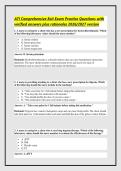 ATI Comprehensive Exit Exam Practice Questions with &NewLine;verified answers plus rationales 2026&sol;2027 version 