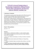 NUR-641E Advanced Pathophysiology & &NewLine;Pharmacology Comprehensive Midterm Practice &NewLine;Question Bank with Rationales and Distractor &NewLine;Analysis &vert; 2026&sol;2027 Academic Year