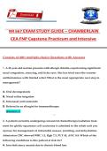 NR 667 EXAM STUDY GUIDE &ndash; CHAMBERLAIN CEA FNP Capstone Practicum and Intensive Consists of 400&plus; multiple-choice Questions with Answers