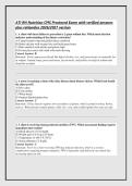 ATI RN Nutrition CMS Proctored Exam with verified answers &NewLine;plus rationales 2026&sol;2027 version 