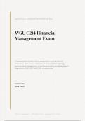 WGU C214 FINANCIAL MANAGEMENT OA ACTUAL 2026&sol;2027 &vert; Verified Questions & Answers &vert; Pass the Objective Assessment &vert; Pass Guaranteed - A&plus; Graded&NewLine;&NewLine;
