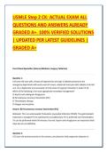 USMLE Step 2 CK&colon; ACTUAL EXAM ALL &NewLine;QUESTIONS AND ANSWERS ALREADY &NewLine;GRADED A&plus;&period; 100&percnt; VERIFIED SOLUTIONS &NewLine;&vert; UPDATED PER LATEST GUIDELINES &vert; &NewLine;GRADED A&plus;