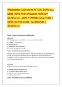 Wastewater Collections ACTUAL EXAM ALL &NewLine;QUESTIONS AND ANSWERS ALREADY &NewLine;GRADED A&plus;&period; 100&percnt; VERIFIED SOLUTIONS &vert; &NewLine;UPDATED PER LATEST GUIDELINES &vert; &NewLine;GRADED A&plus;