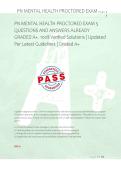 PN MENTAL HEALTH PROCTORED EXAM 5 &NewLine;QUESTIONS AND ANSWERS ALREADY &NewLine;GRADED A&plus;&period; 100&percnt; Verified Solutions &vert; Updated &NewLine;Per Latest Guidelines &vert; Graded A&plus;