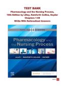 Test Bank Pharmacology and the Nursing Process 10th Edition &ndash; NCLEX Practice Questions with Rationales &vert; Lilley&comma; Rainforth Collins&comma; Snyder