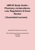 UMPJE Study Guide &vert; Pharmacy Jurisprudence&comma; Law&comma; Regulations & Exam Review