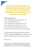 JD Next Exam Comprehensive Law School Admissions Assessment Actual 2026&sol;2027 with Detailed Rationales &vert; Complete Exam-Style Questions &ndash; Pass Guaranteed &ndash; A&plus; Graded&NewLine;&NewLine;